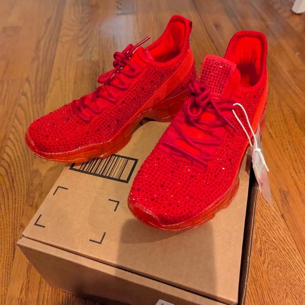 Red Sparkly Sneakers